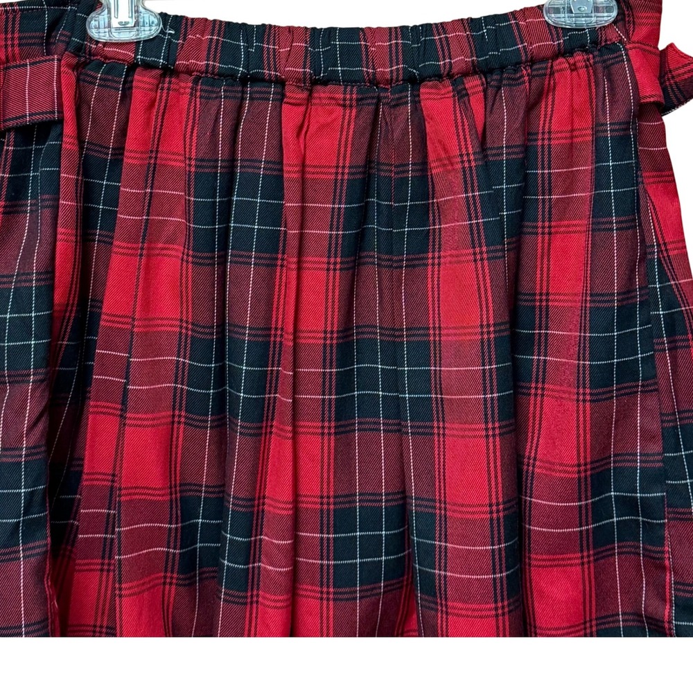 Justice Red Black Paid Women's Sz 18‎ Pleated Skorts Preppy Schoolgirl Punk Y2K - Picture 4 of 7
